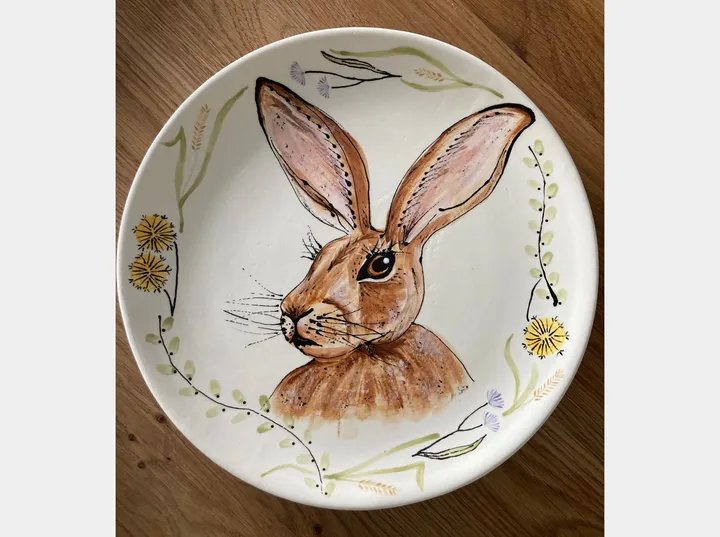 Large Hare Serving Plate